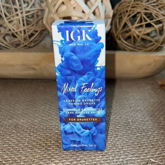 IGK MIXED FEELINGS BRUNETTE blue pigment toning drops brand new in box - Picture 8 of 9